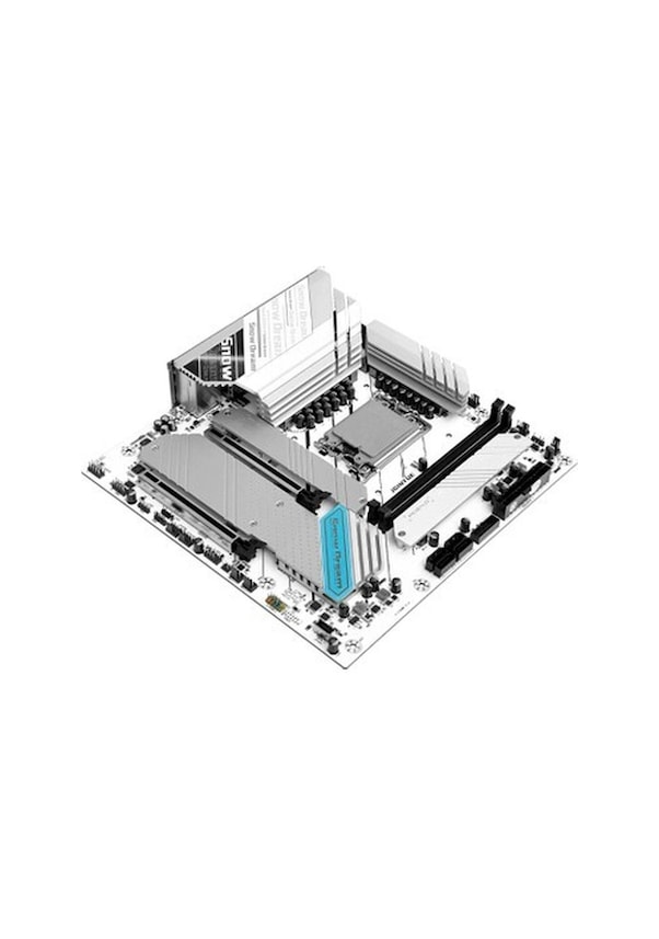 Resim Jgınyue Z790m Snow Dream D5 Intel Z790 Chıpset Ddr5 8000 Mhz Oc 1700 Soket Matx Gamıng Anakart 