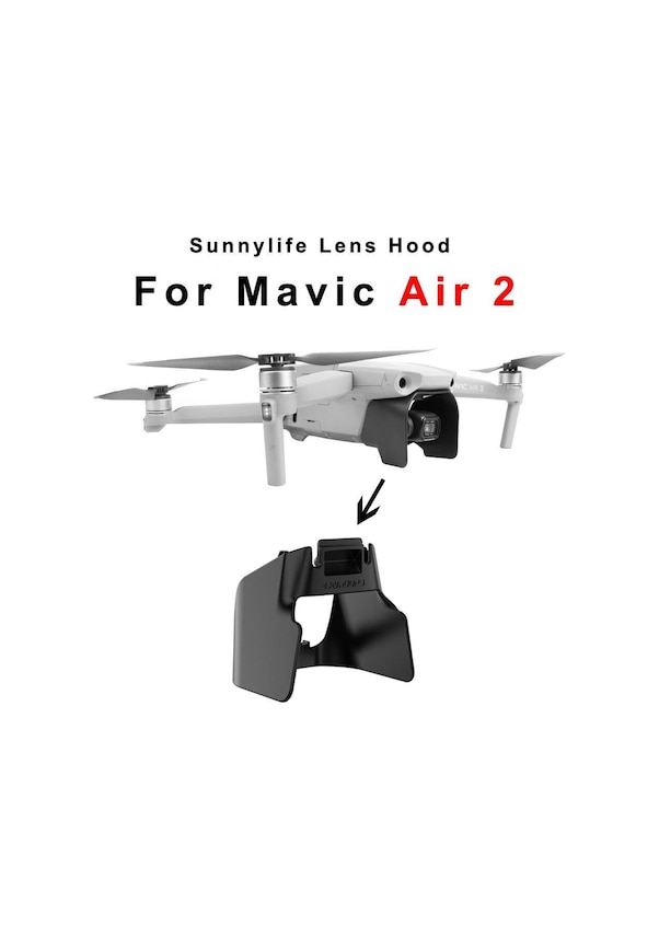 Resim Dji Mavic Air 2 Parlama Önleyici Lens Gölgelik Gimbal Koruyucu 