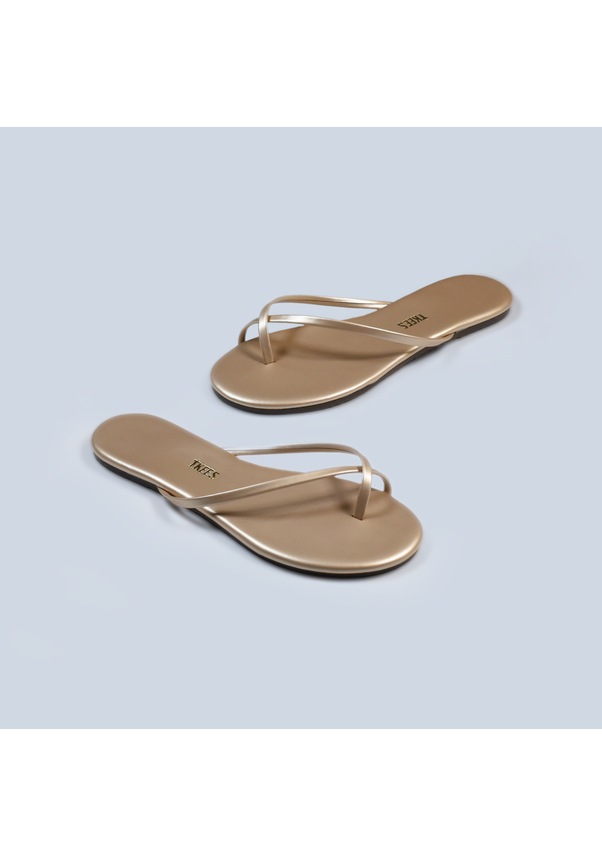 Resim Kadın Çapraz Gold Parmak Arası Terlik Altın 