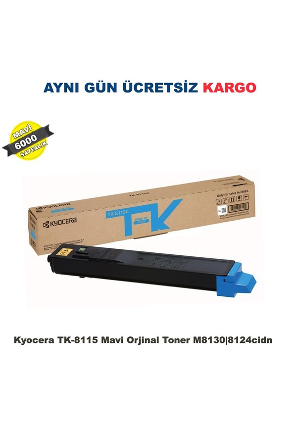 Kyocera Tk-8115C Mavi Orjinal Toner M8130|8124Cidn Fiyatları ve Özellikleri