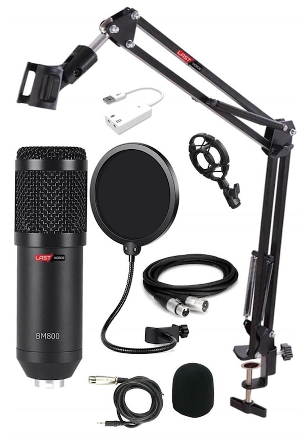 Lastvoice Bm800 Kondanser Mikrofon Stand Filtre 7.1 Kart