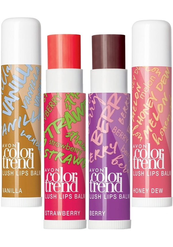 Avon Color Trend Çilek + Kavun + Orman Meyvesi + Vanilya Dudak Balmı 4 ...