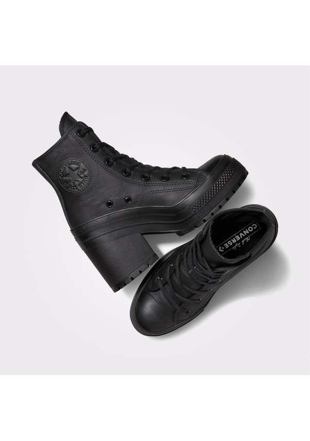 Resim Converse Chuck 70 De Luxe Unisex Siyah Deri Platform Sneaker A06145c Siyah 