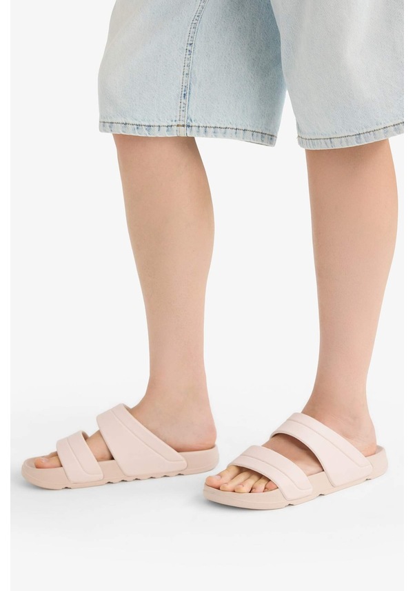 Resim Defacto Kadın Düz Taban Çift Bantlı Eva Terlik E3136ax25hsbg26 Bej 