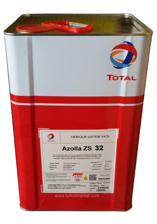 Total Azolla Zs 32 Hidrolik Yağı 15 KG Fiyatları ve Özellikleri