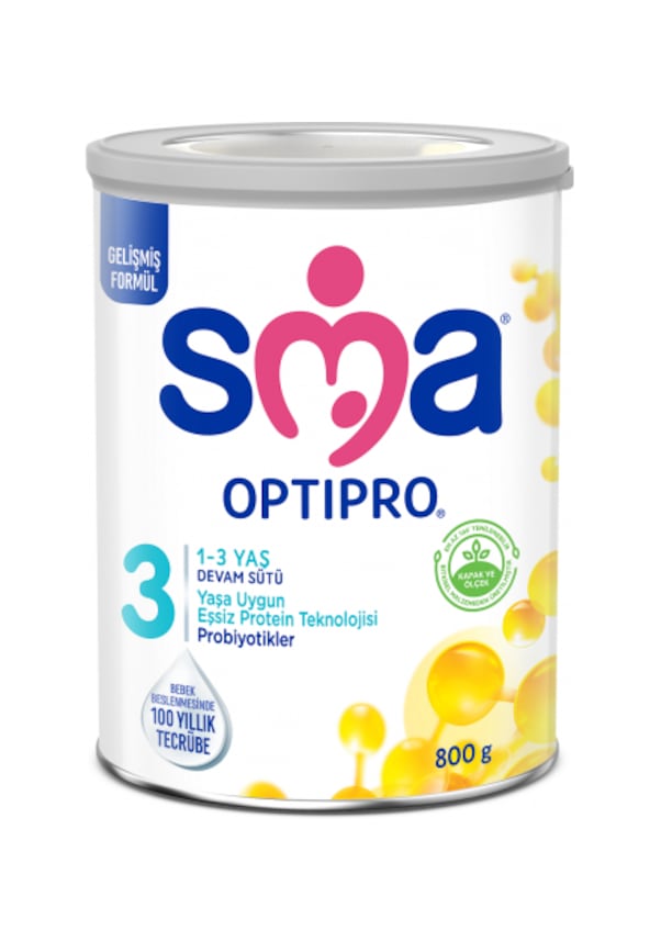 Sma 3 Optipro Probiyotik 1-3 Yaş Devam Sütü 800 G