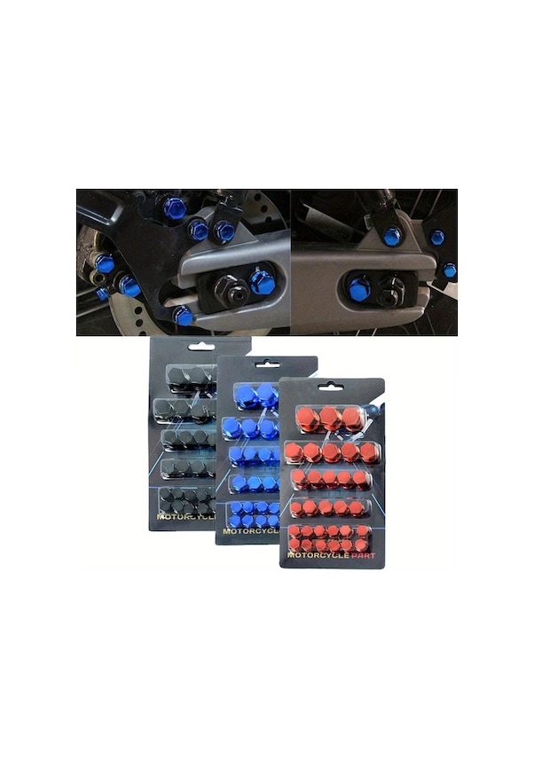 Resim Turcoshop11 30 Adet Yeşil Motosiklet Kapakları Abs Plastik Koruyucu Universal Pas Dirençli 