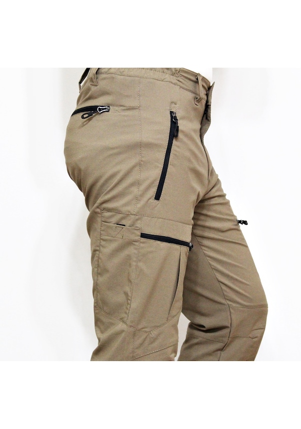 Mudwill Mikro Likralı Yazlık Trekking Pantolon-Koyu Bej PB8164