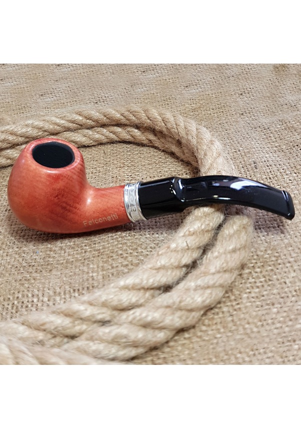 Resim Falconetti 9 MM Metal Halkalı Ahşap Pipo Py63 