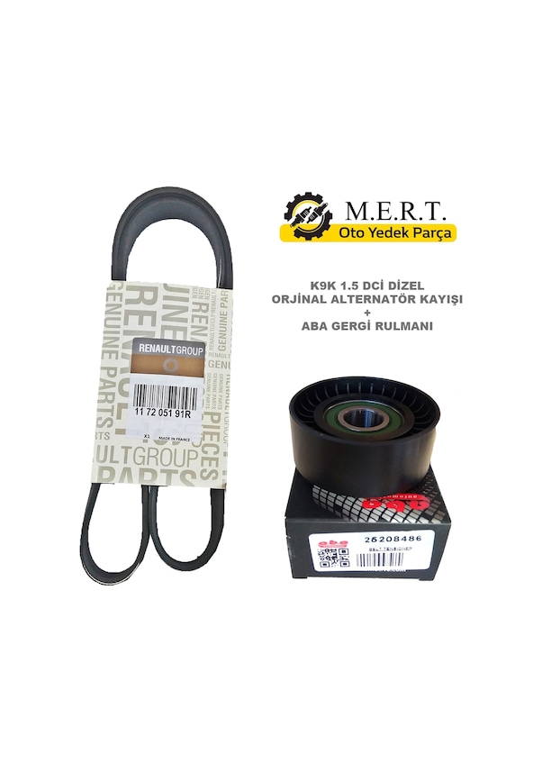 Resim Clio 3 - Clio 4 1.5 Dci Alternatör V Kayışı ve Gergi Rulmanı 