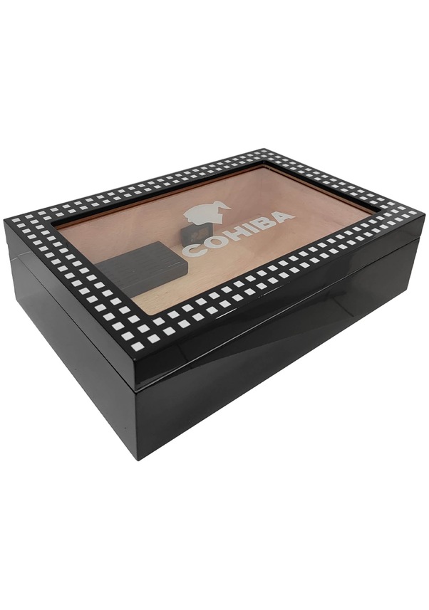 Cohiba Piyano Black Siyah Camlı Humidor Puro Kutusu rc39 Fiyatları ve