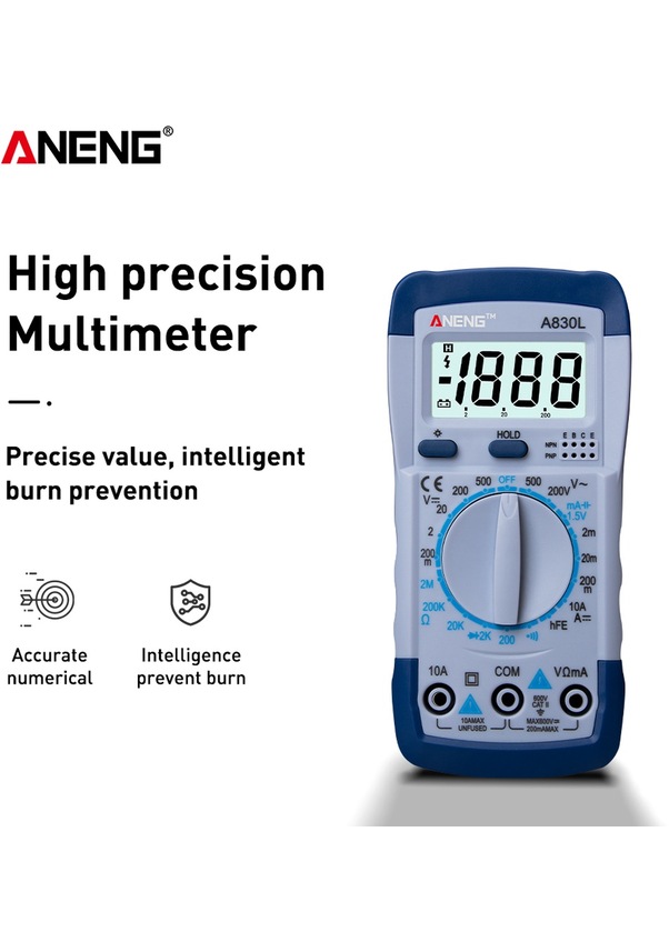 Mavi Ve Beyaz-aneng A830l Lcd Dijital Multimetre Elektrik Ampermetre ...