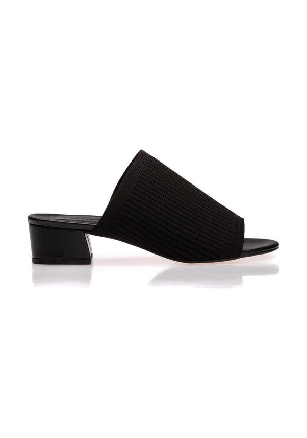 Resim Triko Alçak Topuklu Büyük Numara Bayan Terlik 