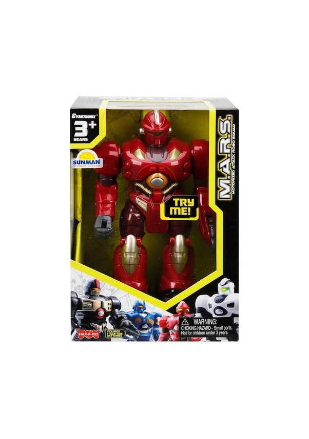 M.A.R.S. Sesli ve Işıklı Yürüyen Robot 18 cm. - Kırmızı