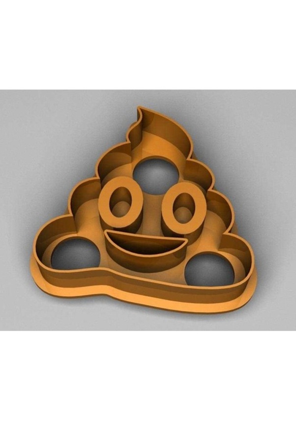Poop Kaka Emoji Surat Kurabiye Kek Kalıp Organik Plastik Turuncu
