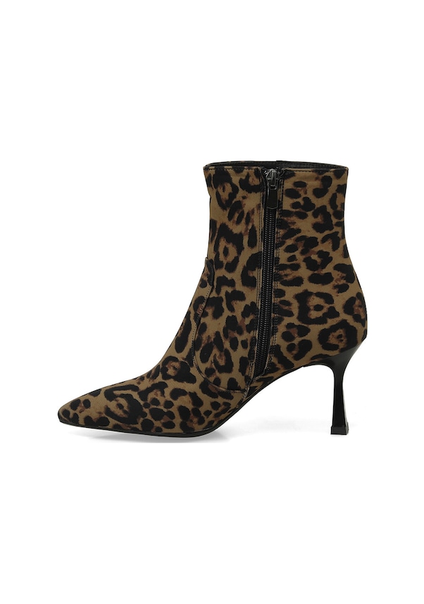 Resim Butigo 24k-526 4pr Leopar Kadın Topuklu Bot 000000000102025499 Kahverengi 