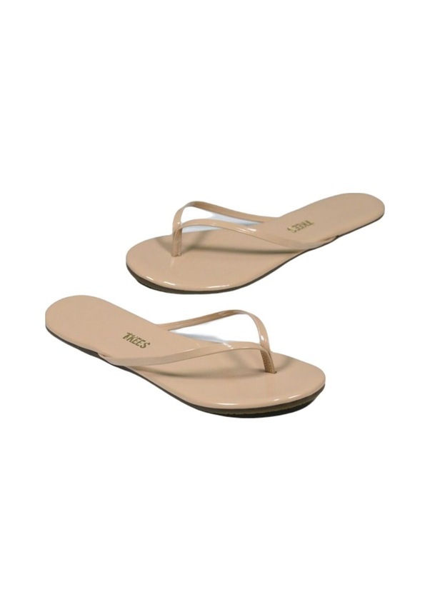 Resim Kadın Rugan Krem Parmak Arası Terlik Rugan Krem 