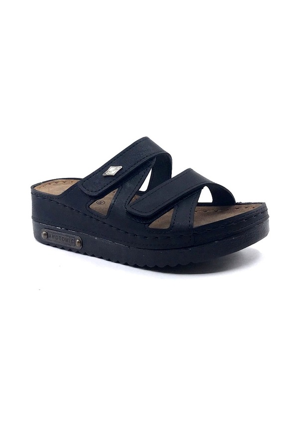 Resim Aryan 07-980 Kadın Yazlık Terlik 5 CM - Siyah 