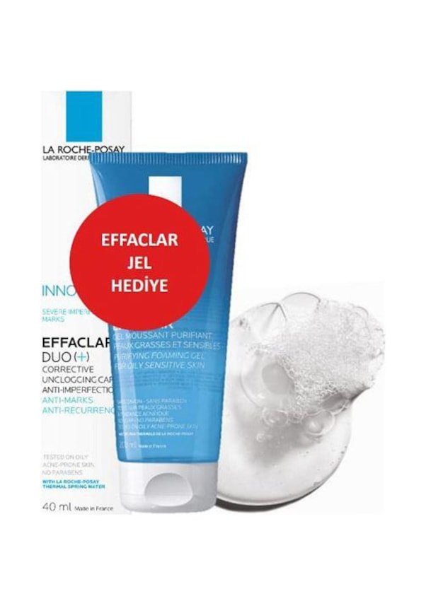 La Roche Posay Effaclar Duo+ Krem 40 ML + Effaclar Arındırıcı Yüz ...