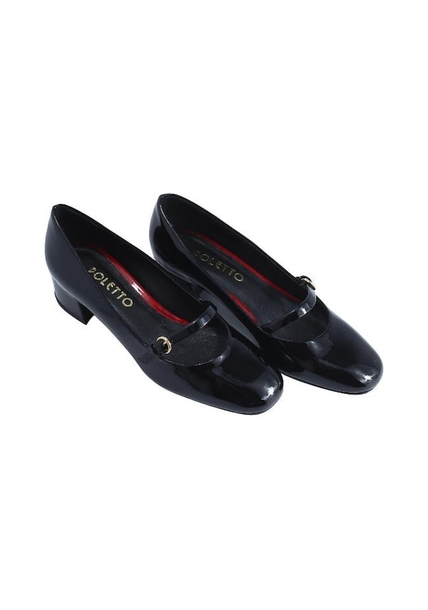 Resim Poletto Hakiki Deri Sıyah-kırmızı Ayakkabı Günlük 916 58-2395 Siyah - Kırmızı 