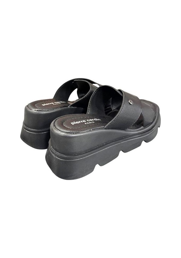 Resim Pierre Cardin Yüksek Dolgu Topuk Anatomik Taban Bayan Terlik Siyah 