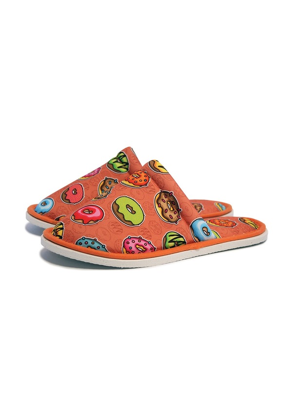 Resim Kadın Donut Ev Terlik Yumuşak Tabanlı Çok Renkli 