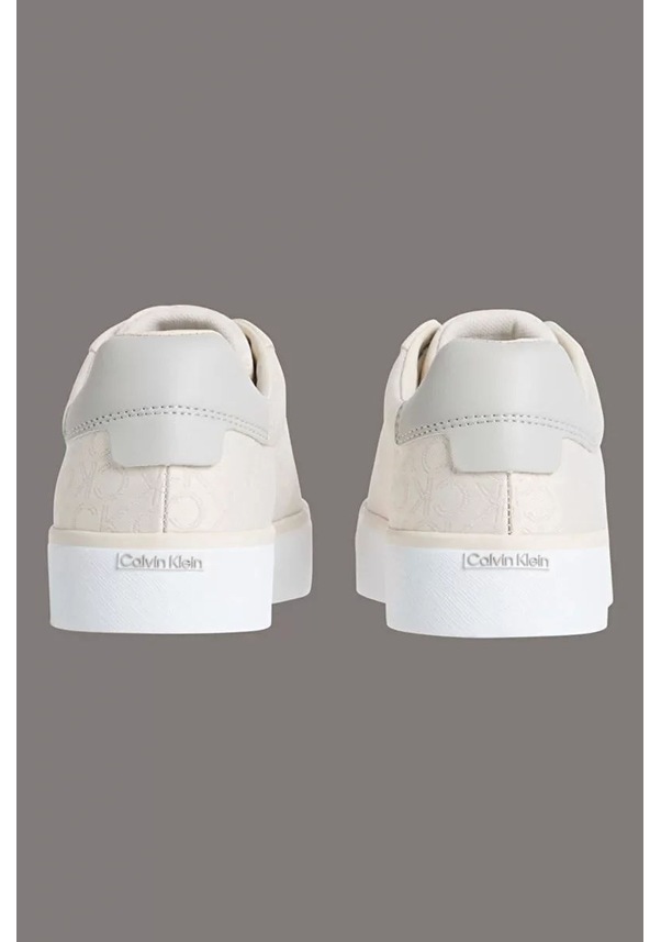 Resim Calvin Klein Kadın Bej Ck Logolu Snekaer Beyaz 