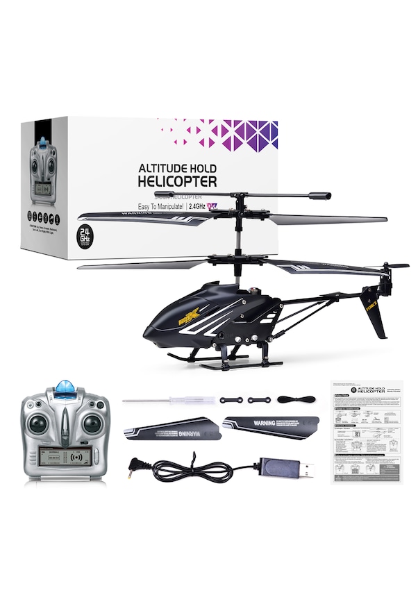 2.4G Uzaktan Kumanda LED Işık Elektrikli Helikopter Çocuk Oyuncak Siyah 2.4G Uzaktan Kumanda LED Işık Elektrikli Helikopter Çocuk Oyuncak Siyah