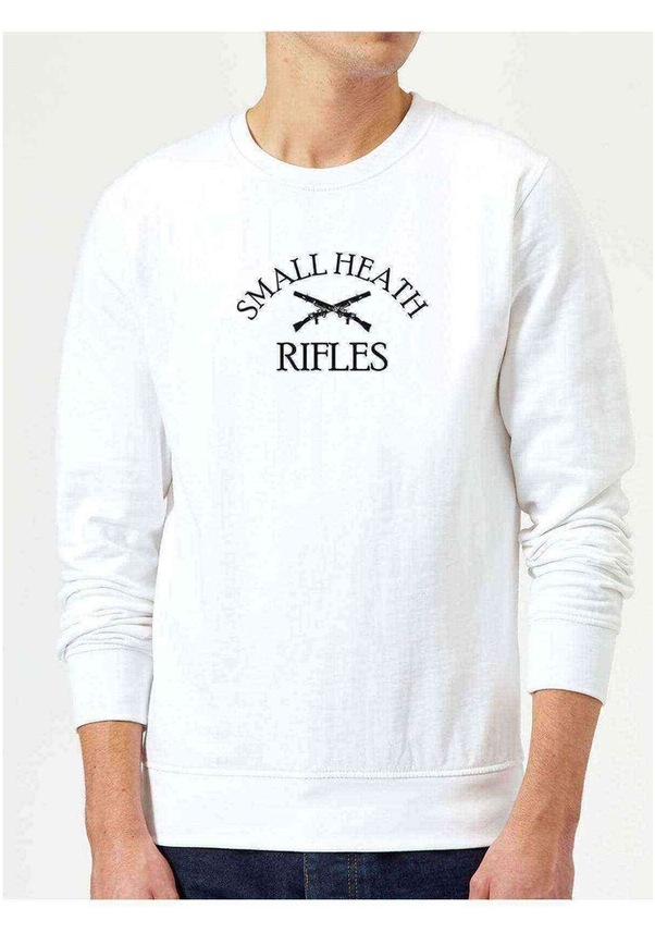 Peaky Blinders Small Heath Rifles Baskılı Beyaz Erkek Sweatshirt ...