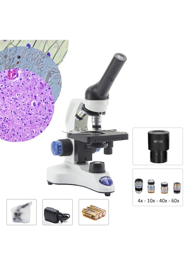 Optika Microscopes B-20CR Monoküler Öğrenci Mikroskobu + 600x Mercek ...