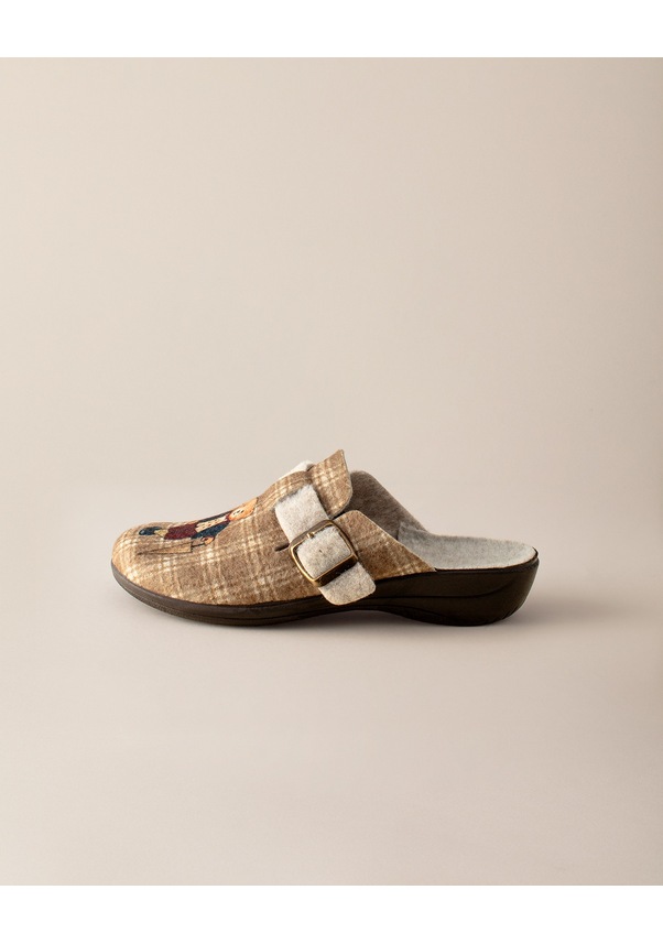 Resim Madame Coco Thizay Kadın Terlik - Kahverengi 8684427183335 Toprak 