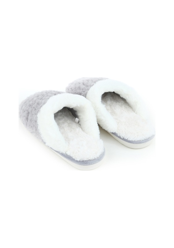 Resim Gezer Kışlık İçi Peluşlu Kadın Ev Bahçe Terlik - Gri 