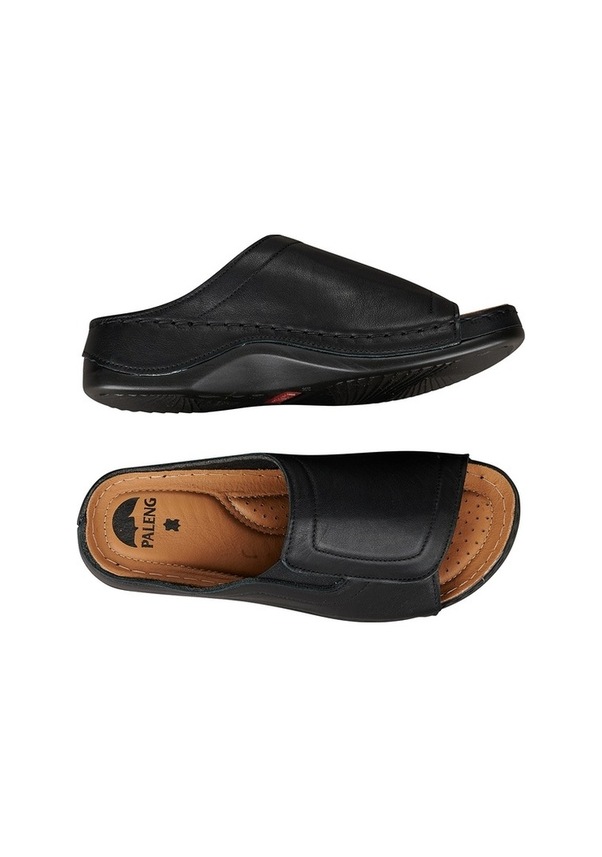 Resim Paleng Kadın Ayarlanabilir Hakiki Deri Terlik (554949513) Siyah 