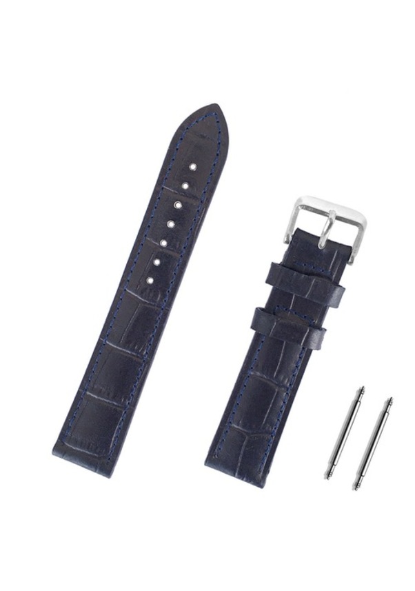 Lacivert Kroko Hakiki Deri Saat Kordonu Kayış 18-20-22-24Mm (382049126)