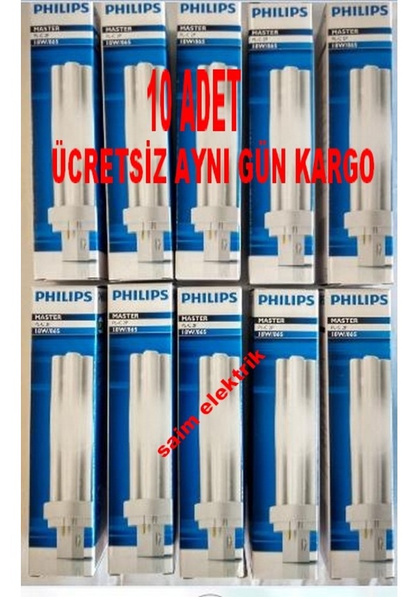 10 adet philips master plc 18w 830 2p fiyatlar ve zellikleri