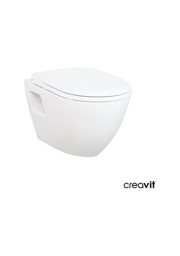 Resim Creavit Tp325 Asma Klozet + Yeni Slim Yavaş Kapanır Kapak Kc5000- 