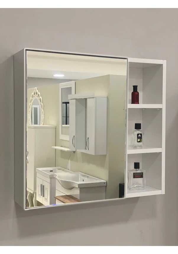 Muhteşem Aynalı Banyo Dolabı modeli dekorasyonu