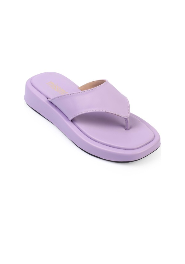 Resim Shoetek Linca Kadın Terlik Parmak Arası Lila Deri Lila 
