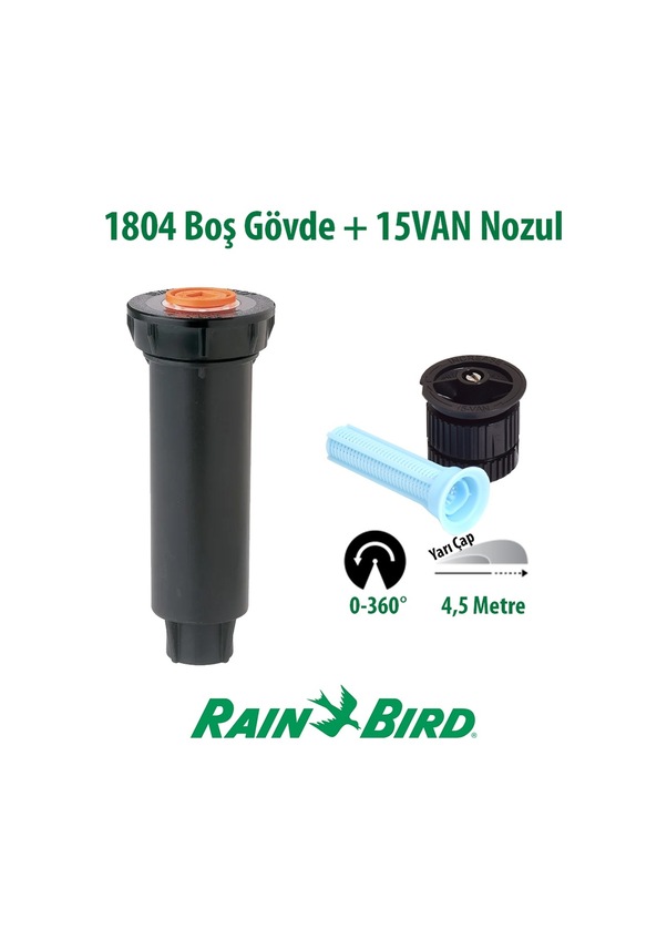 6 Aspersor Rain Bird 1804 Boquilla 15van Ajustable De 0-360 | Envío gratis