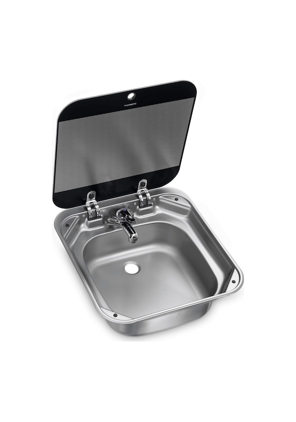 Resim Dometic Sng 4244 Cam Kapaklı Kare Karavan Lavabo-Evye 