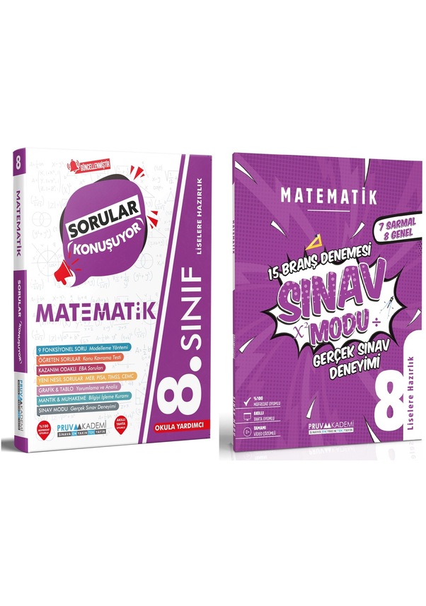 Pruva Akademi 8. Sınıf Lgs Matematik Sorular Konuşuyor + Deneme Seti 2 ...