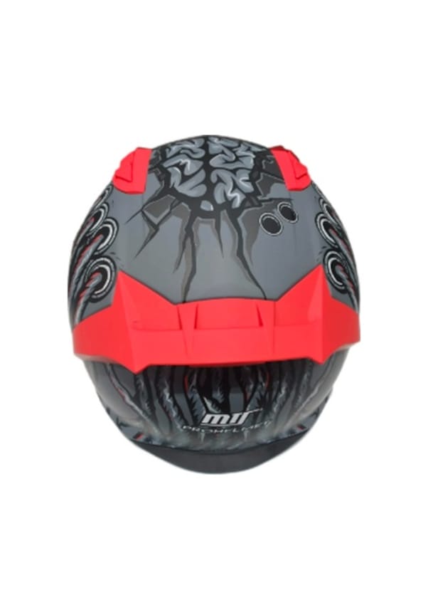 Resim Mts Pro 801 Dreaka Güneş Gözlüklü Kask Antresit Kırmızı 