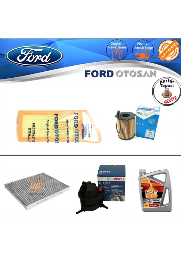 Ford Fiesta 1.4 Tdci Dizel Filtre Bakım Seti 20022011 (373406111