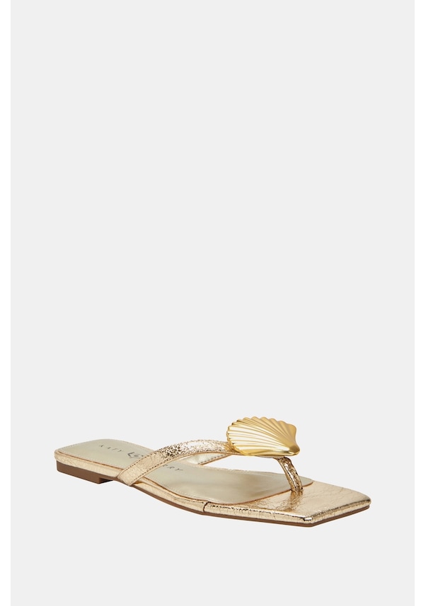 Resim Katy Perry The Camie Shell Kadın Altın İstiridye Taşlı Terlik Altın 