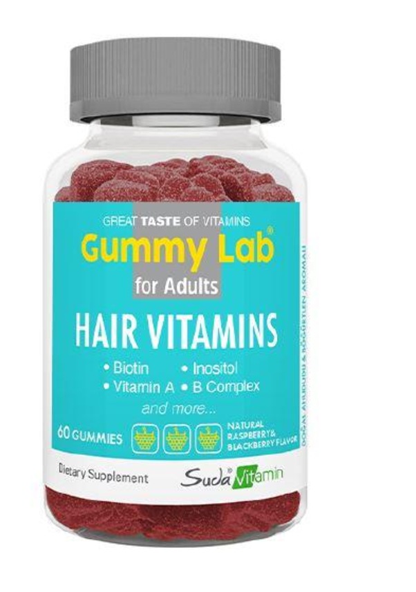 Suda Vitamin Gummy Lab Hair Vitamins Yetiskinler Icin 60 Gummies ...