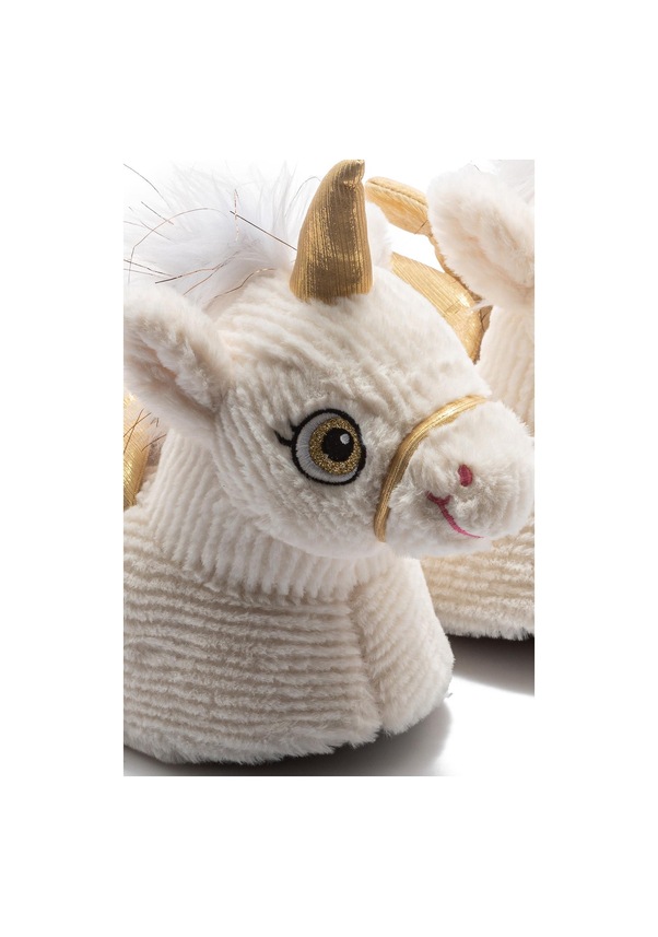 Resim Twıg Tw Lio Beyaz Kadın Hayvanlı Panduf 36/41 Beyaz 