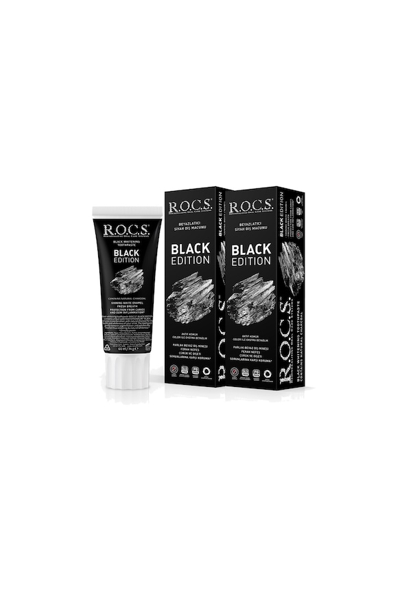 Rocs Black Edition Beyazlatıcı Siyah Diş Macunu 60 ML x 2