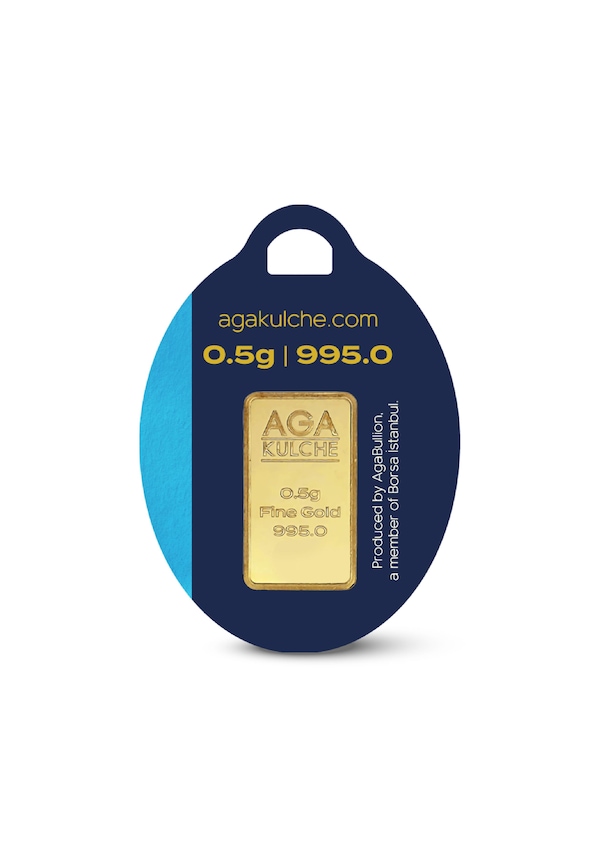AgaKulche 0.5 Gram 24 Ayar Külçe Altın