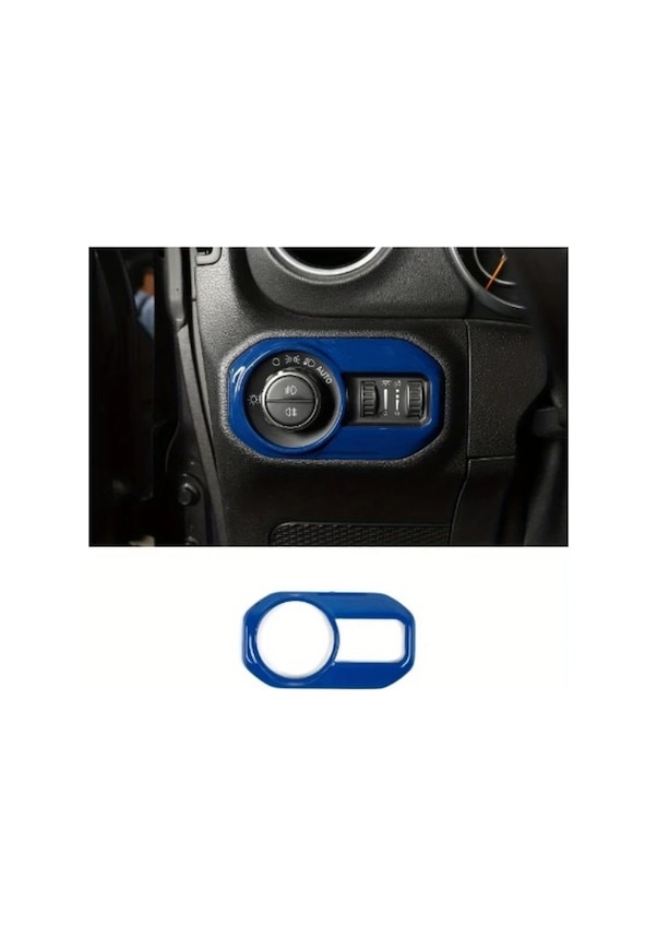 Resim Elmpaly Wrangler Jl Jlu Far Anahtarı Panel Trim İç Aksesuar Blue Otomotiv Retrofit 
