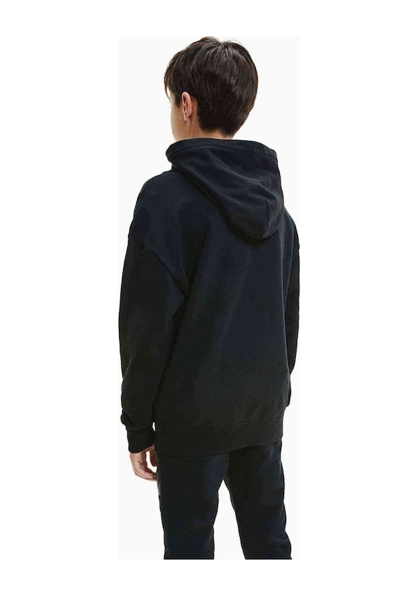 Resim Skull Baskılı Unisex Çocuk Kapüşonlu Siyah Sweatshirt (534692863) 